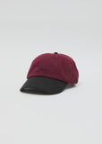 AFENDS Disco Recycled Panelled Cap - BURGUNDY