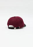 AFENDS Disco Recycled Panelled Cap - BURGUNDY