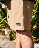 THE MAD HUEYS Freestyle 18" Swim Volley Short - TAN