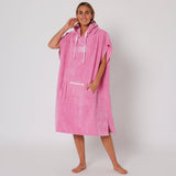 OCEAN & EARTH Women's Hooded Poncho - MUSK PINK
