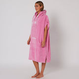 OCEAN & EARTH Women's Hooded Poncho - MUSK PINK