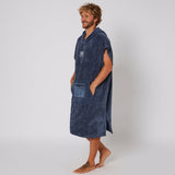 OCEAN & EARTH Mens Corp Hooded Poncho - NAVY 22