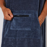 OCEAN & EARTH Mens Corp Hooded Poncho - NAVY 22