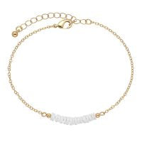 CLASSICS 77 Shell Heishi Gold Chain Anklet