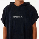 RIP CURL Branded Hooded Towel - BLACK/GREY