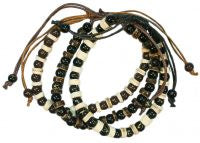 Classics 77 - Beaded Bracelet Set - BROWN