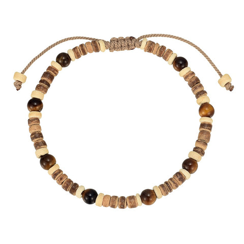 CLASSICS 77- Coconut & Tiger Eye Rope Bracelet