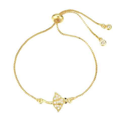 CLASSICS 77 Gold Sparkly Sting Ray Slip Bracelet