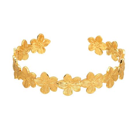CLASSICS 77 -Stainless Steel Gold Flower Cuff