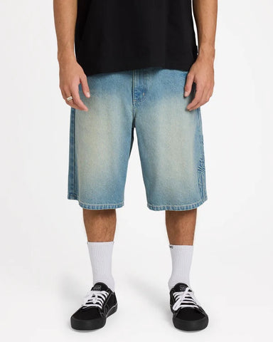 BILLABONG Script Smoko Denim Short - SUN FADED INDY