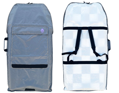 SUMMER VIBES Lite Bodyboard Backpack Boardbag - WHITE/GREY