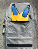SUMMER VIBES Lite Bodyboard Backpack Boardbag - WHITE/GREY