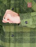 BRIXTON Bowery Heavy Weight Flannel - CYPRESS GRN/BLK