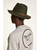BRIXTON Wesley Fedora - BROWN/GREEN