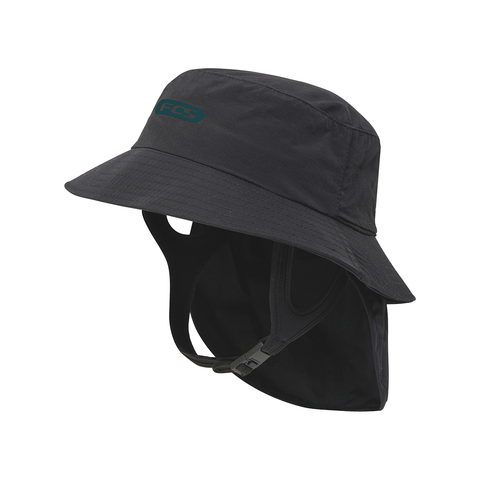 FCS Essential Surf Bucket Hat - BLACK/TEAL