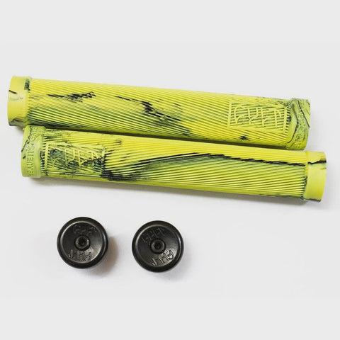 COLONY Cult Heavens Gate Begin BMX Grips - LIME GREEN SWIRL