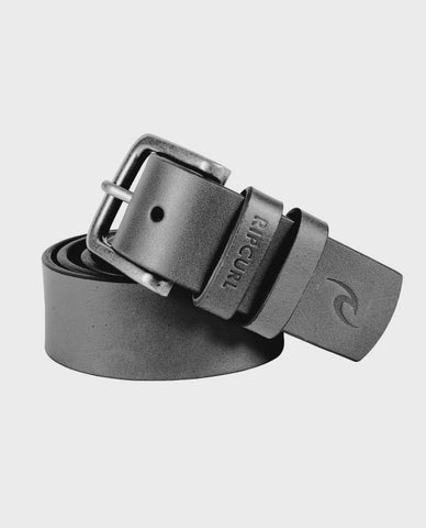 RIP CURL Cut Down Leather Belt - BLACK