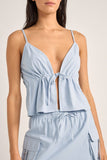RHYTHM Dolly Ruffle Top - BLUE