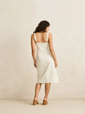 RHYTHM Polka Midi Dress - CREAM