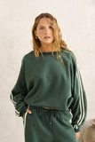 RHYTHM Contrast Sweatshirt - HUNTER GREEN