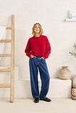 RHYTHM Estelle Fluffy Cardigan - CHILLI