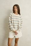 RHYTHM Distant Shores Striped Sweater - BABY BLUE