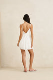 RHYTHM Classic Tiered Mini Dress - WHITE