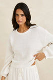 RHYTHM Classic Knit Jumper - WHITE