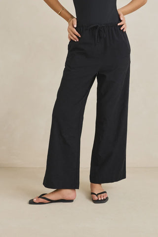 RHYTHM  Classic Drawstring Pant - BLACK