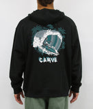 CARVE Waves Boys Hoodie - BLACK