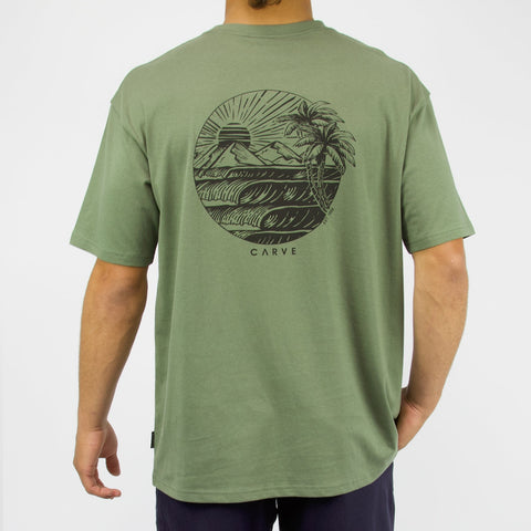 Carve Eventide Oversize Tee - MOSS GREEN