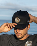 THE MAD HUEYS Ship Wheel Twill Snapback - BLACK