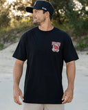 THE MAD HUEYS Surf And Turf Short Sleeve Tee - BLACK