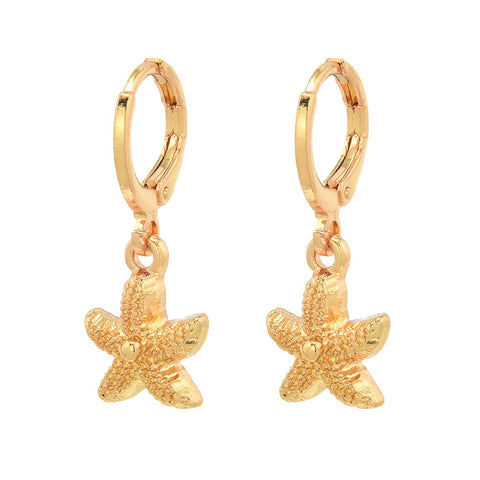 CLASSICS 77 Gold Starfish Hoop Earrings