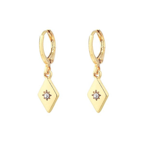 CLASSICS 77 North Star Huggie Hoop Earrings - GOLD