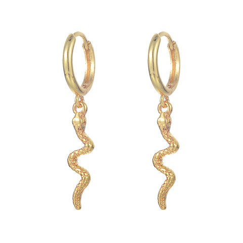 CLASSICS 77 Snake Hoop Gold Earrings
