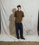 FORMER Reynolds Striped Short Sleeve Shirt - BARK