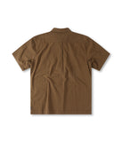 FORMER Reynolds Striped Short Sleeve Shirt - BARK