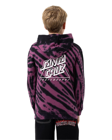 SANTA CRUZ Not A Dot Hollow Hoodie - MAROON TIE DYE