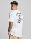 THE MAD HUEYS Anchor Bones Short Sleeve Tee - WHITE