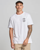 THE MAD HUEYS Anchor Bones Short Sleeve Tee - WHITE