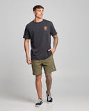 THE MAD HUEYS Kraken Tins Short Sleeve Tee - WASHED BLACK