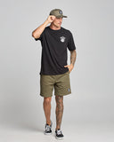 THE MAD HUEYS  Ahoy FKRS Shield SS Tee - BLACK