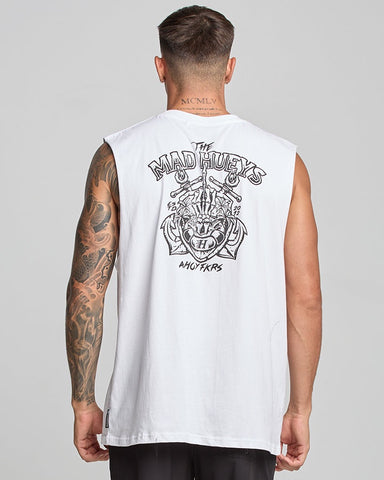 THE MAD HUEYS  Ahoy Fkrs Muscle - WHITE
