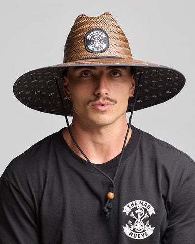 THE MAD HUEYS The Anchor Bones Straw Hat - BROWN
