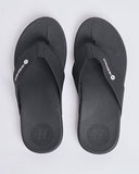 THE MAD HUEYS Wide Strap Thongs - BLACK