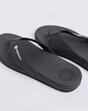THE MAD HUEYS Wide Strap Thongs - BLACK