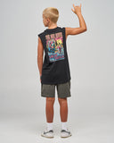 MAD HUEYS King Codzilla Youth Muscle - BLACK