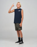 MAD HUEYS Frothing For More Youth Muscle - NAVY