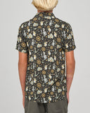 THE MAD HUEYS - Croc Captain Youth Woven Shirt - BLACK